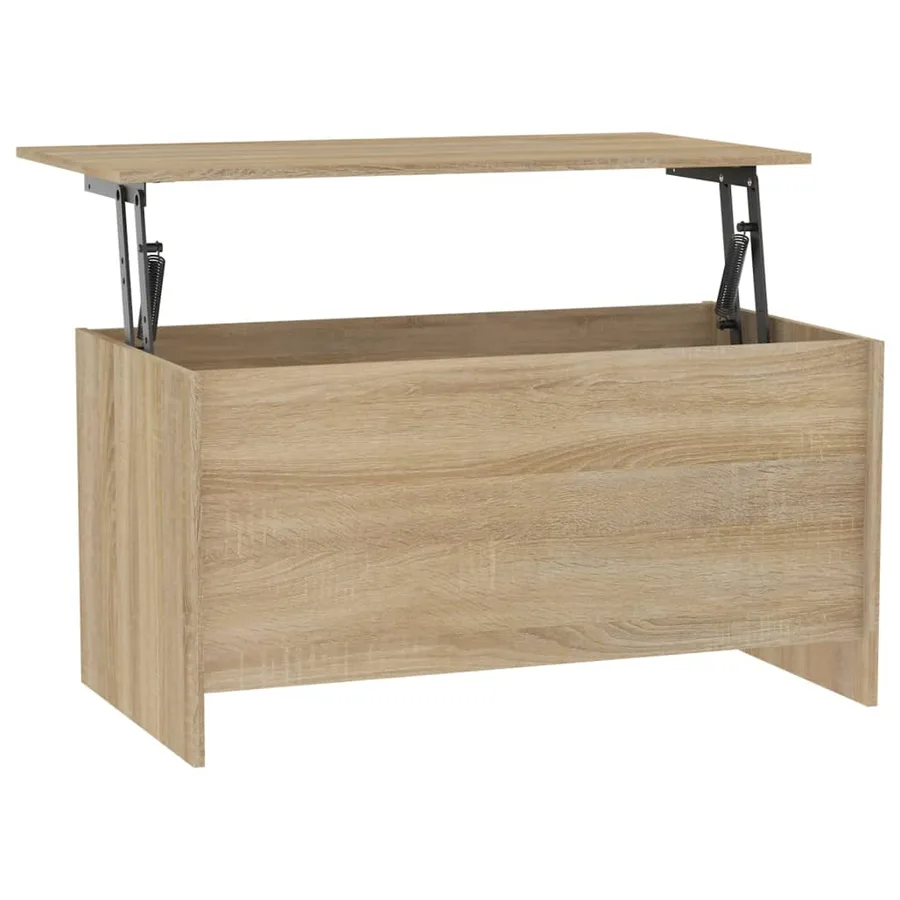 Table basse chêne sonoma 102x55,5x52,5 cm bois d'ingénierie - 2