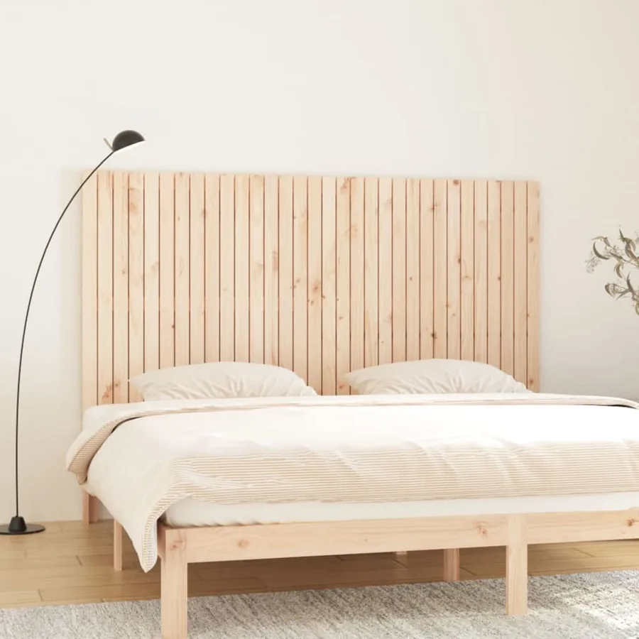 Tête de lit murale 204x3x110 cm Bois massif de pin