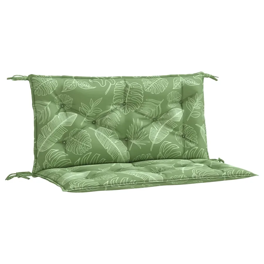 Coussins de banc de jardin lot de 2 motif de feuilles - 2