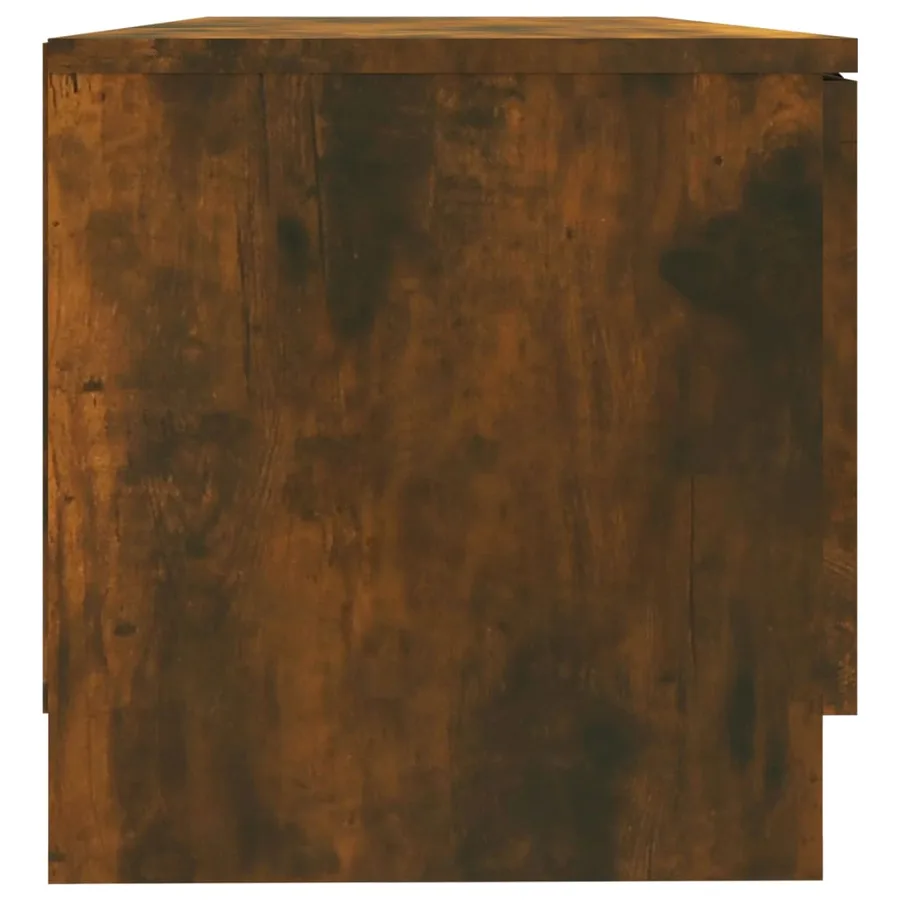 Meuble TV Chêne fumé 80x35x36,5 cm Bois d'ingénierie - 6
