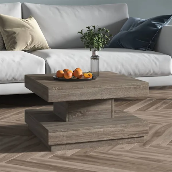 Table basse Gris 60x60x35 cm MDF