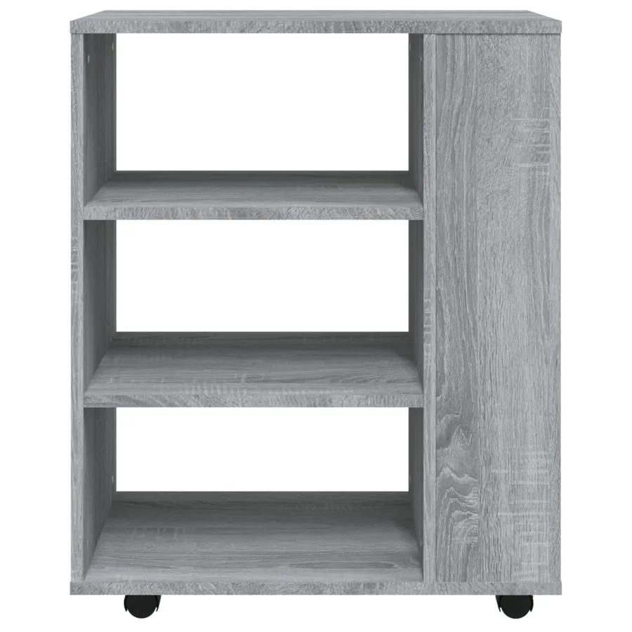 Armoire roulante Sonoma gris 60x35x75 cm Bois d'ingénierie - 6