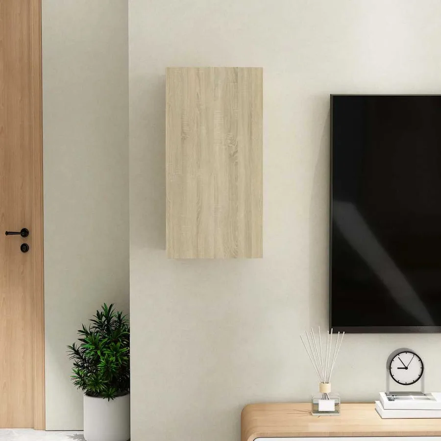 Meuble TV Chêne sonoma 30,5x30x60 cm Bois d’ingénierie - 4