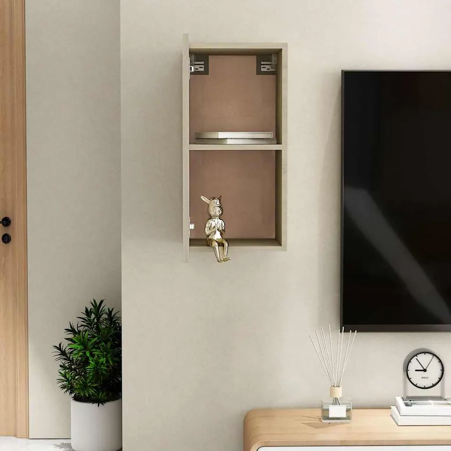 Meuble TV Chêne sonoma 30,5x30x60 cm Bois d’ingénierie - 6
