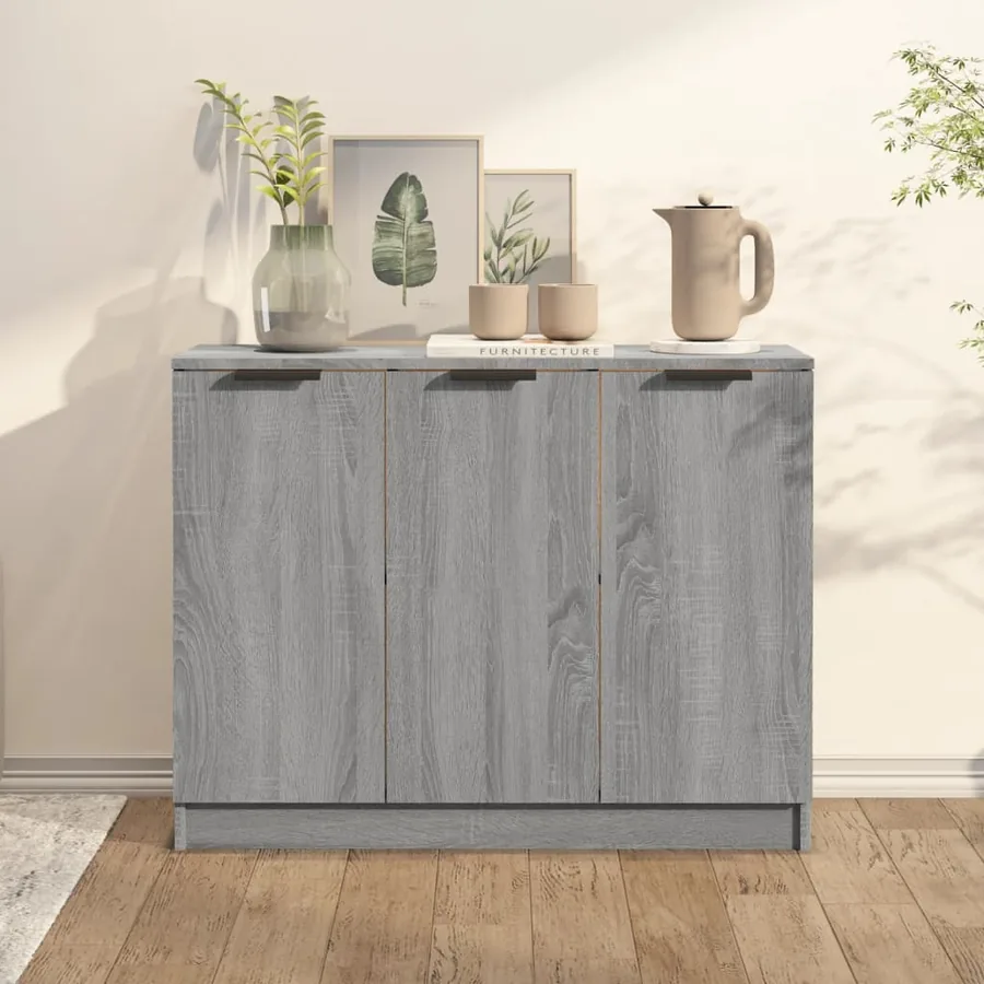 Buffet Sonoma gris 90,5x30x70 cm Bois d'ingénierie