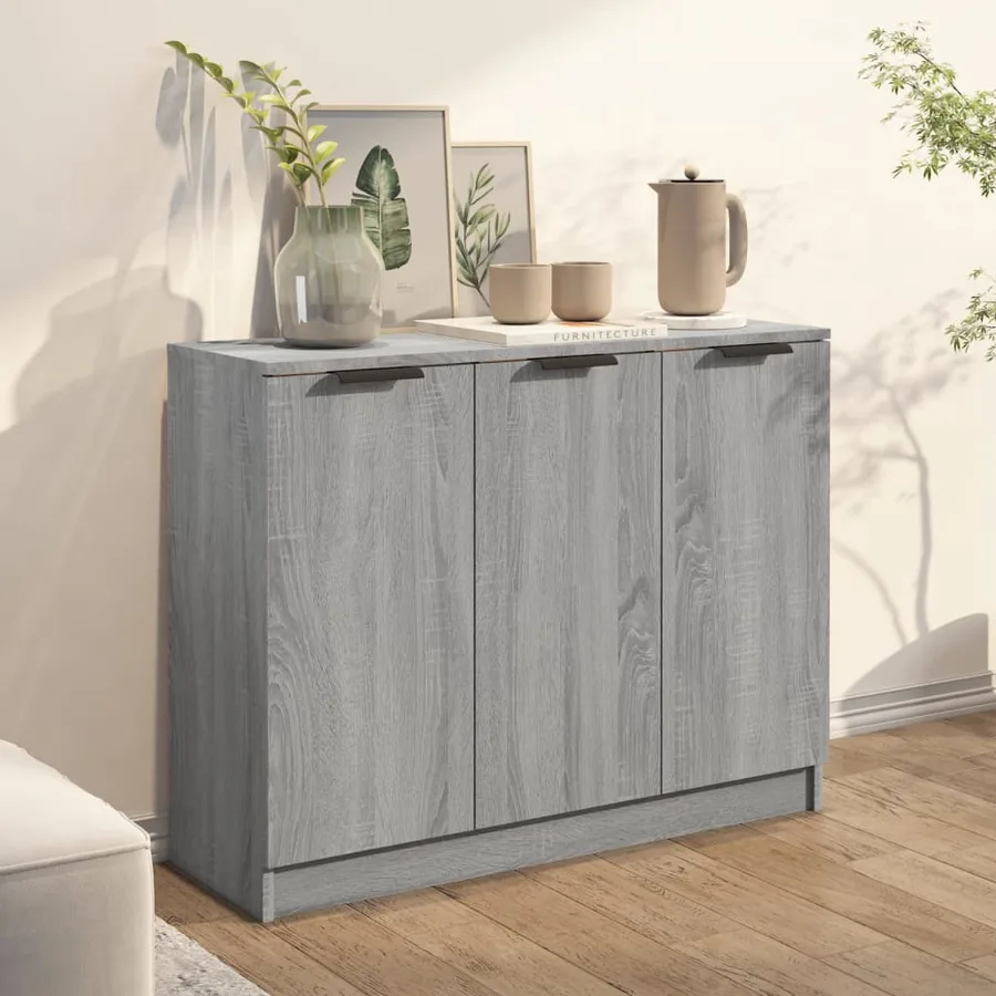 Buffet Sonoma gris 90,5x30x70 cm Bois d'ingénierie - 3