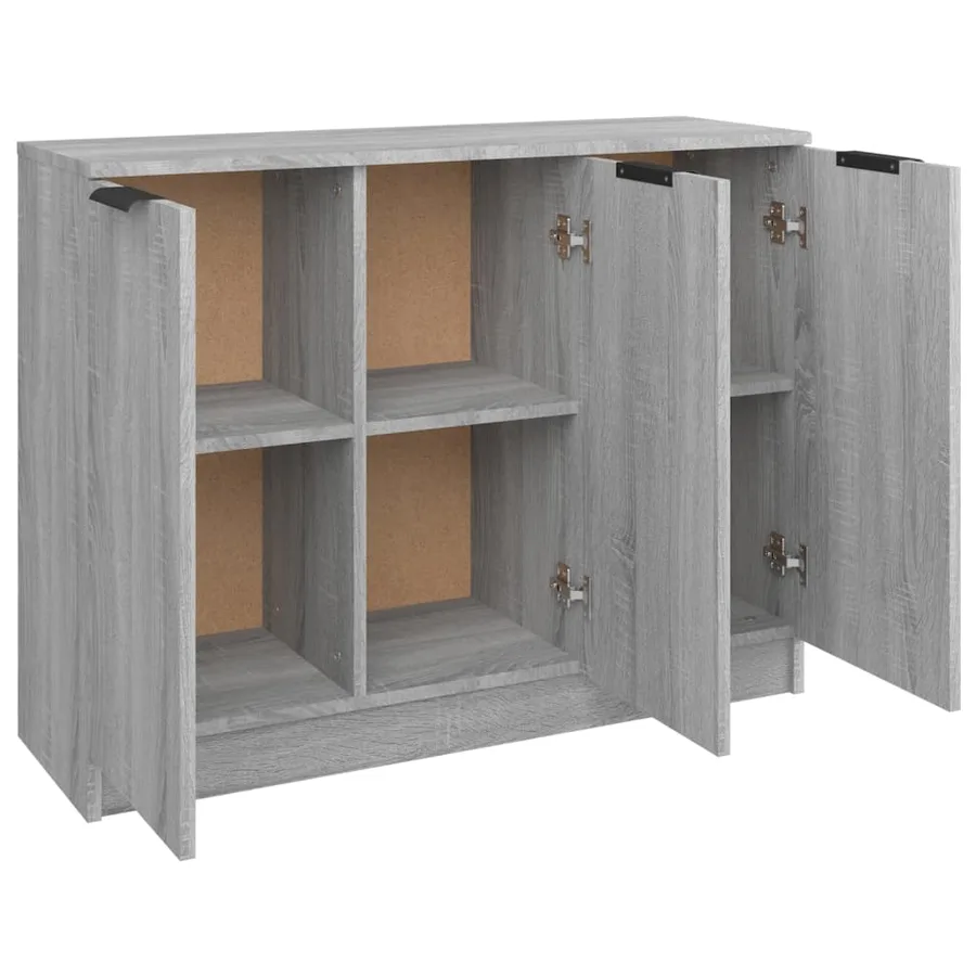 Buffet Sonoma gris 90,5x30x70 cm Bois d'ingénierie - 7