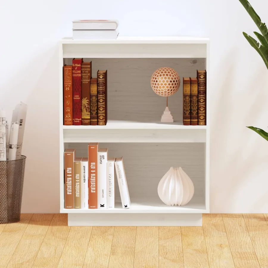 Armoire console Blanc 60x34x75 cm Bois de pin solide - 3