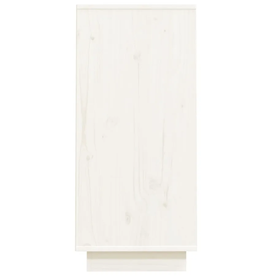 Armoire console Blanc 60x34x75 cm Bois de pin solide - 6