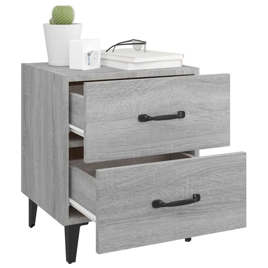 Table de chevet Sonoma gris 40x35x47,5 cm - 3