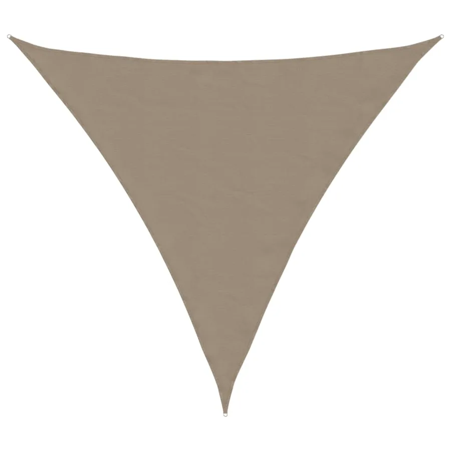Voile de parasol tissu oxford triangulaire 6x6x6 m taupe - 2