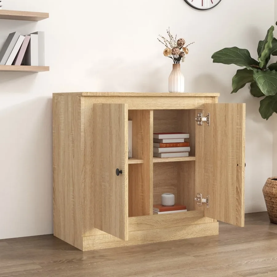 Buffet chêne sonoma 70x35,5x67,5 cm bois d'ingénierie - 3