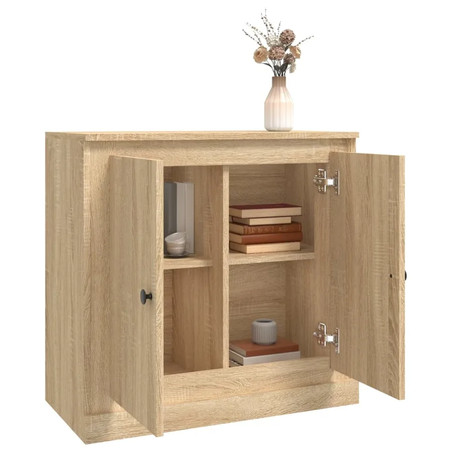 Buffet chêne sonoma 70x35,5x67,5 cm bois d'ingénierie - 5