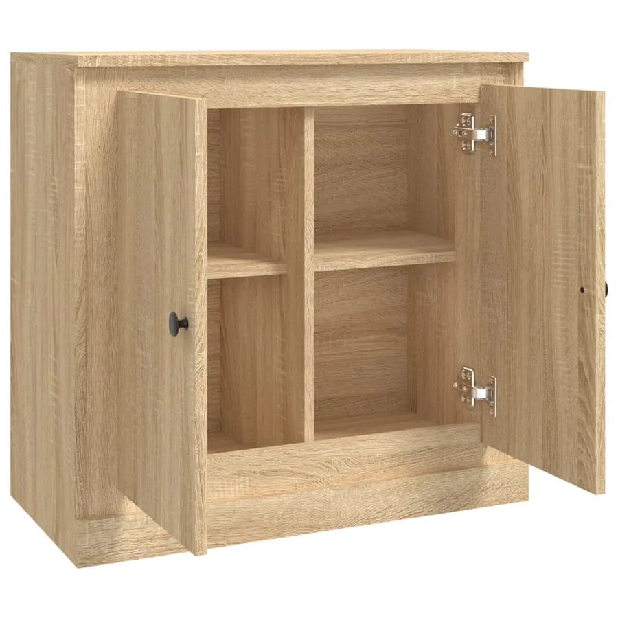 Buffet chêne sonoma 70x35,5x67,5 cm bois d'ingénierie - 7