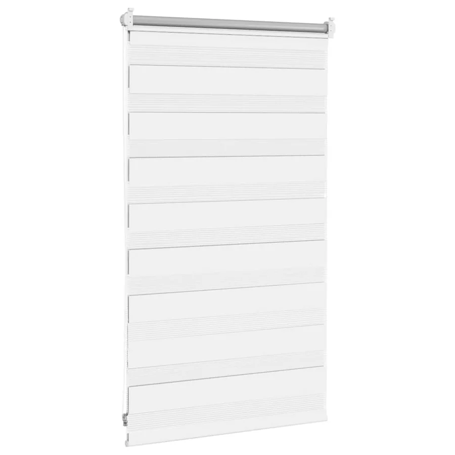 Store vénitien zébré 50,9 x 100 cm, largeur du tissu 46,7 cm, blanc - 4