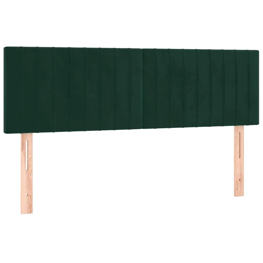 Sommier à lattes de lit et matelas Vert foncé 140x190cm Velours - 6