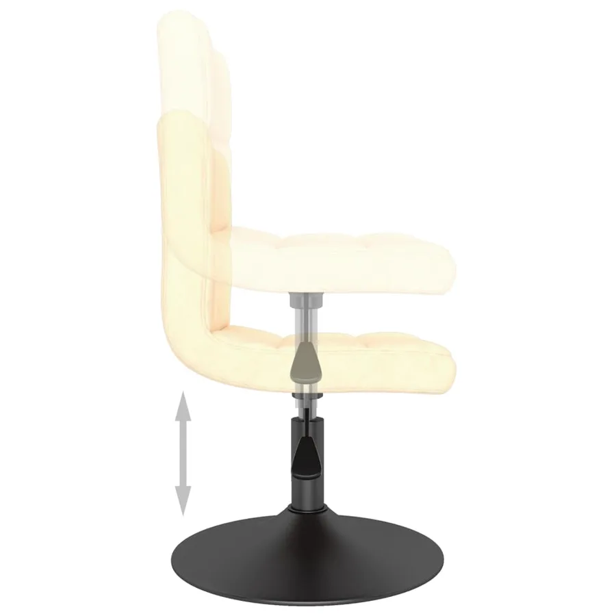 Chaises pivotantes à manger lot de 2 crème velours - 7