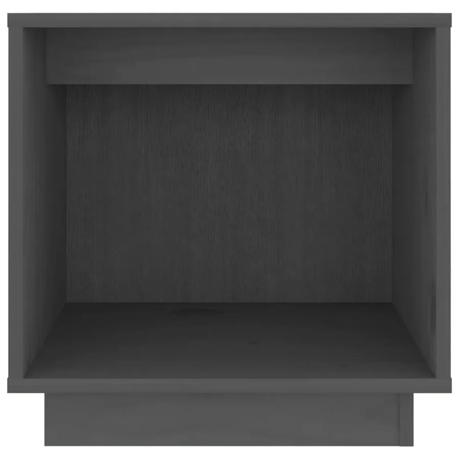 Table de chevet Gris 40x30x40 cm Bois de pin solide - 4
