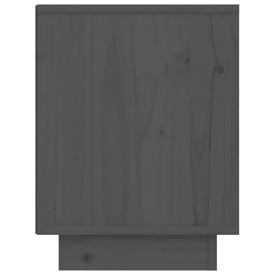 Table de chevet Gris 40x30x40 cm Bois de pin solide - 5