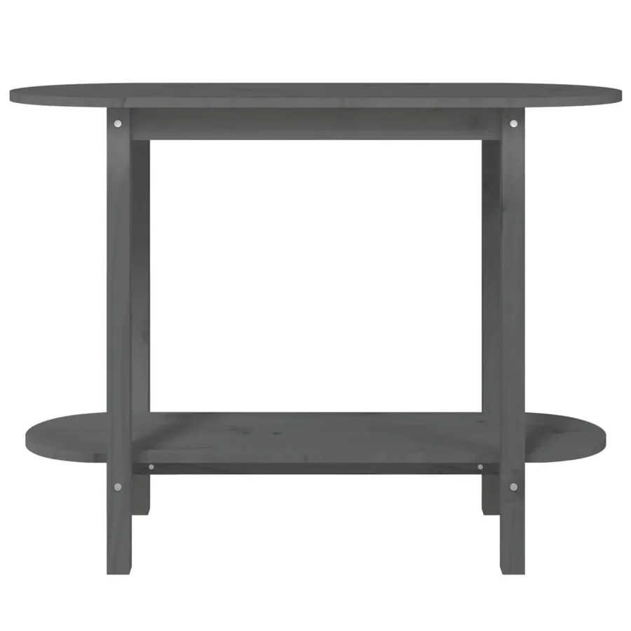 Table console Gris 110x40x80 cm Bois massif de pin - 5