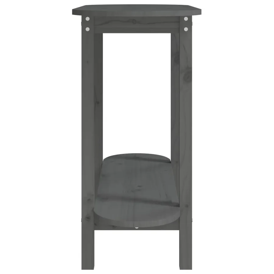 Table console Gris 110x40x80 cm Bois massif de pin - 6