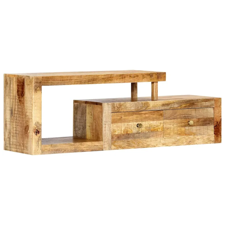 Meuble TV 120x30x40 cm Bois massif de manguier - 14