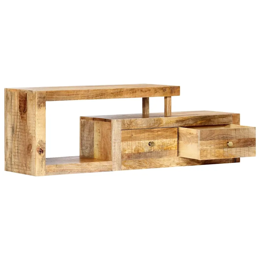 Meuble TV 120x30x40 cm Bois massif de manguier - 3