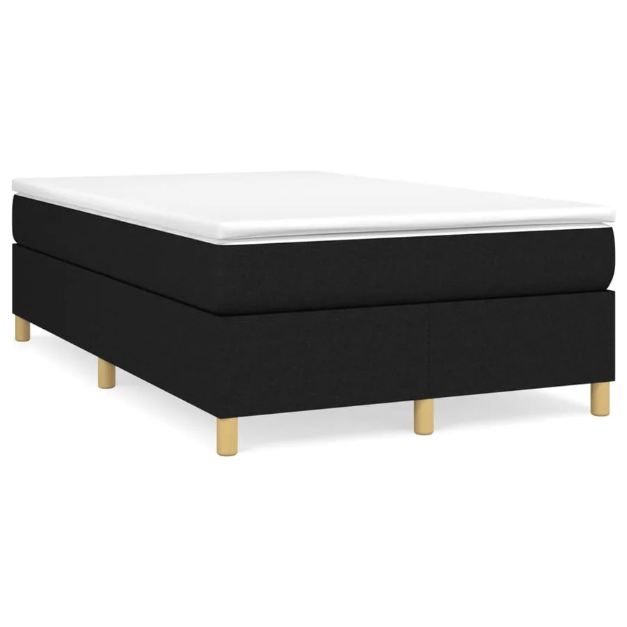 Sommier à lattes de lit avec matelas Noir 120x200 cm Tissu - 2