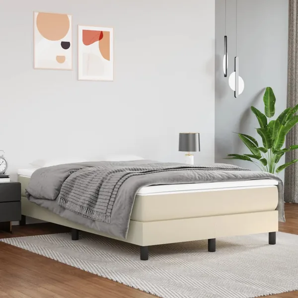 Matelas de lit à ressorts ensachés fermeté moyenne Crème 120x200x20 cm