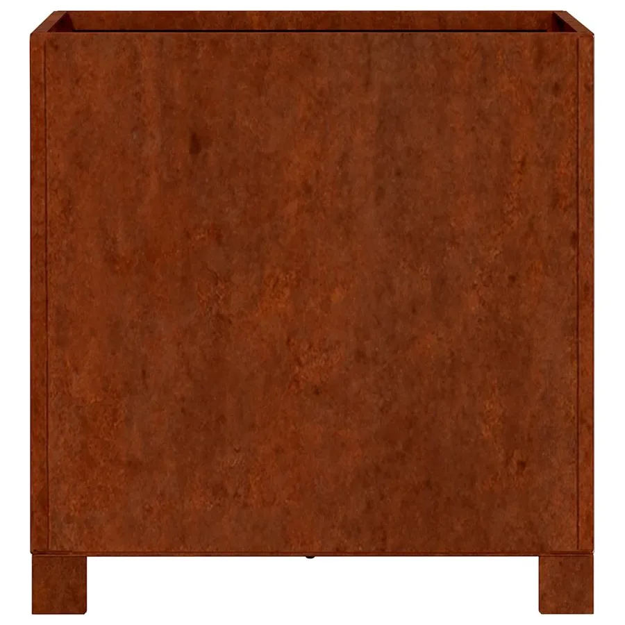 Jardinière avec pieds Rouillé 40x40x40 cm Acier corten - 5