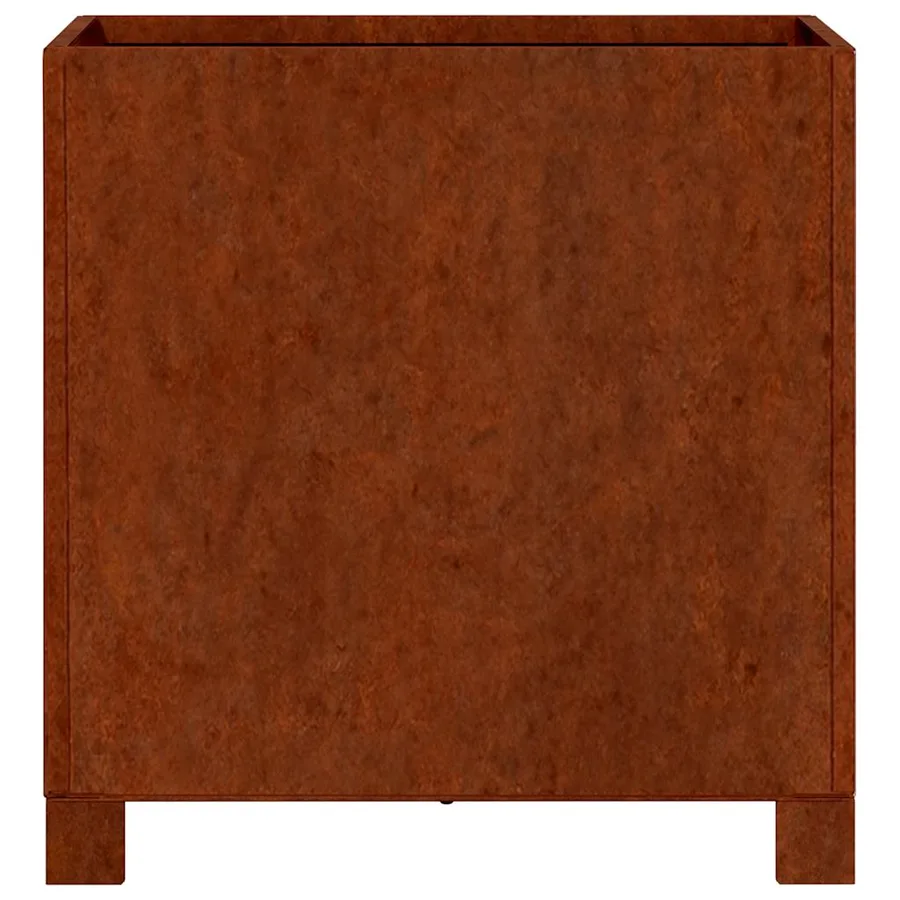 Jardinière avec pieds Rouillé 40x40x40 cm Acier corten - 6