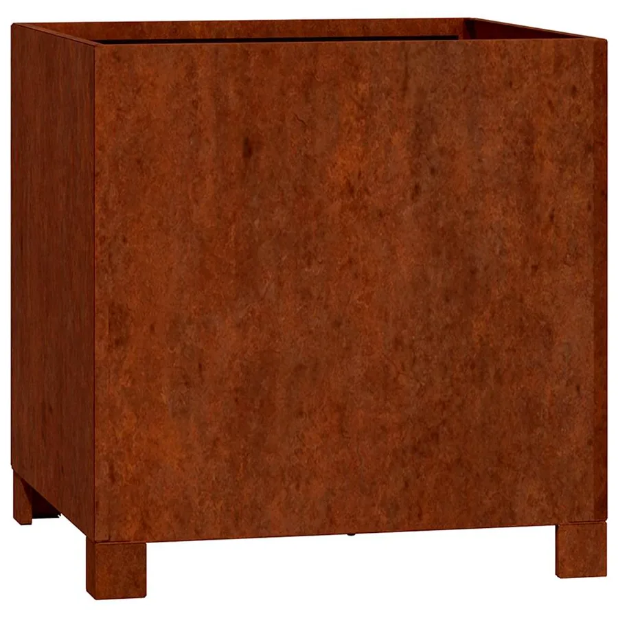 Jardinière avec pieds Rouillé 40x40x40 cm Acier corten - 7