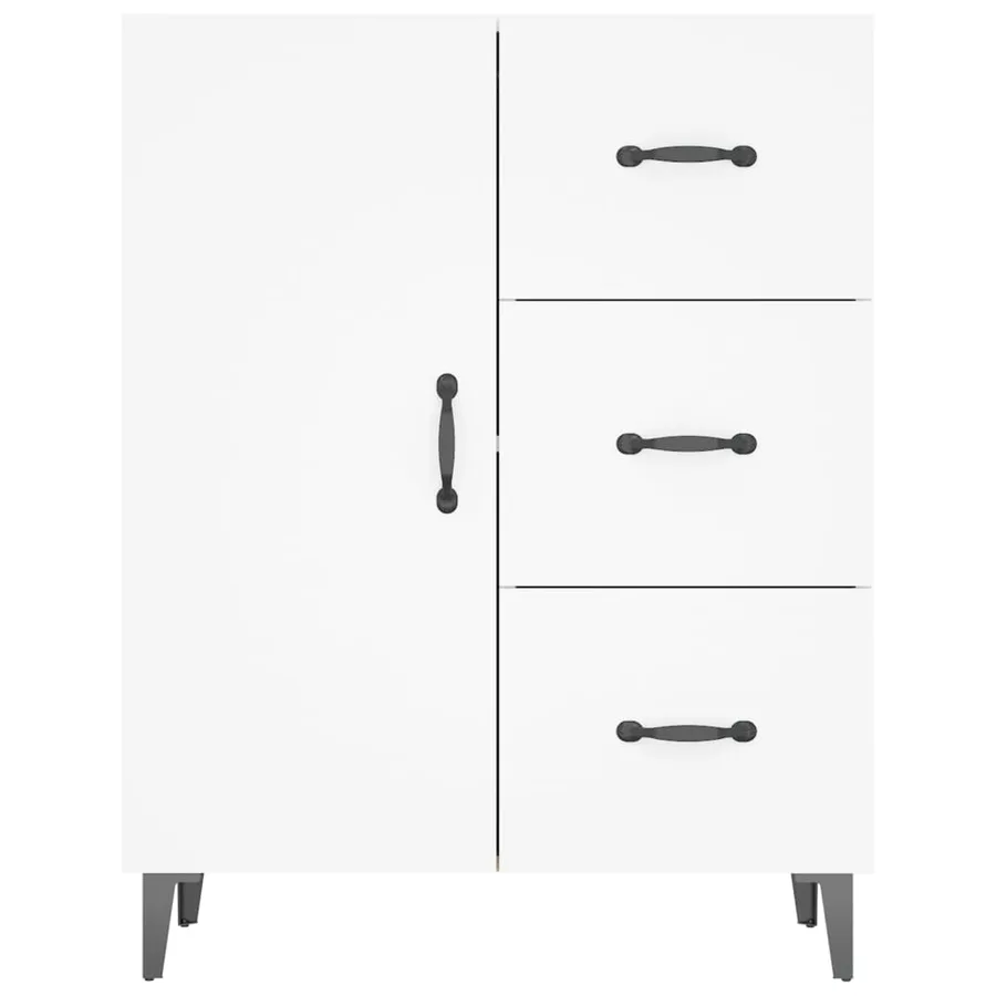Buffet blanc 69,5x34x90 cm bois d'ingénierie - 5