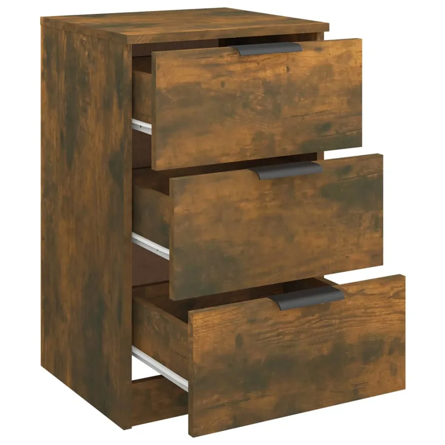 Tables de chevet 2 pcs Chêne fumé 40x36x65 cm - 6