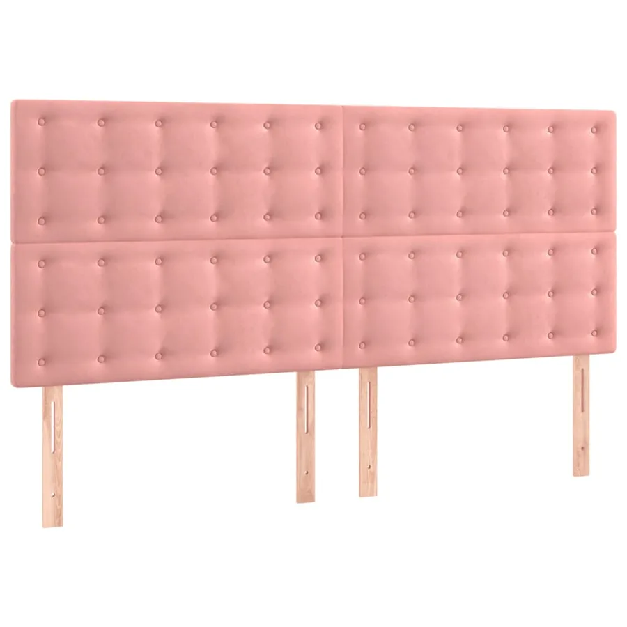 Sommier à lattes de lit avec matelas Rose 200x200 cm Velours - 6