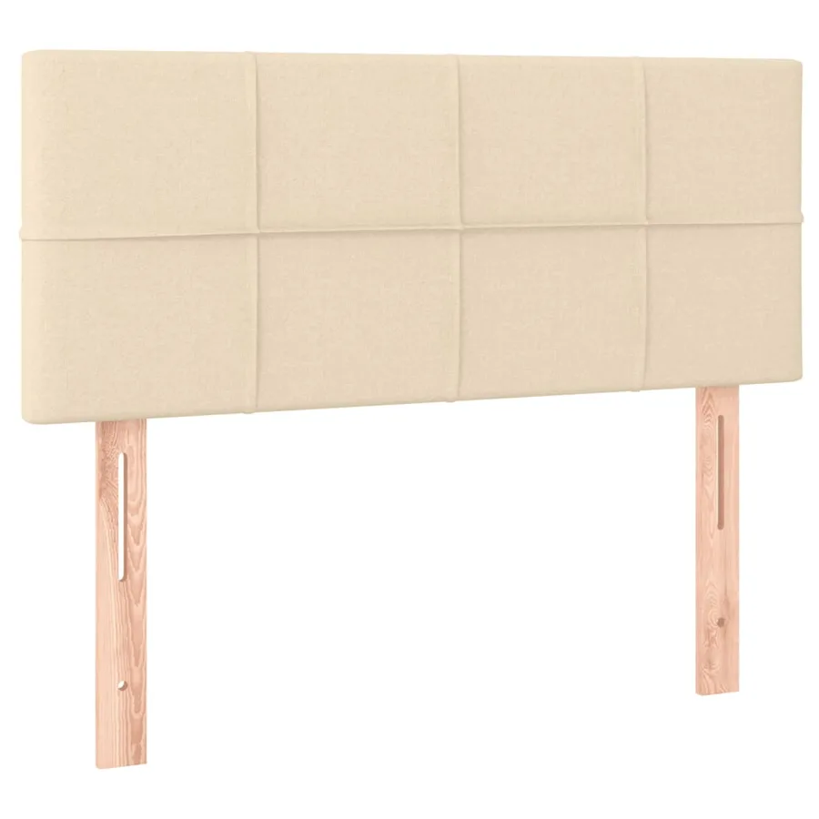 Sommier à lattes de lit avec matelas Crème 90x200 cm Tissu - 6