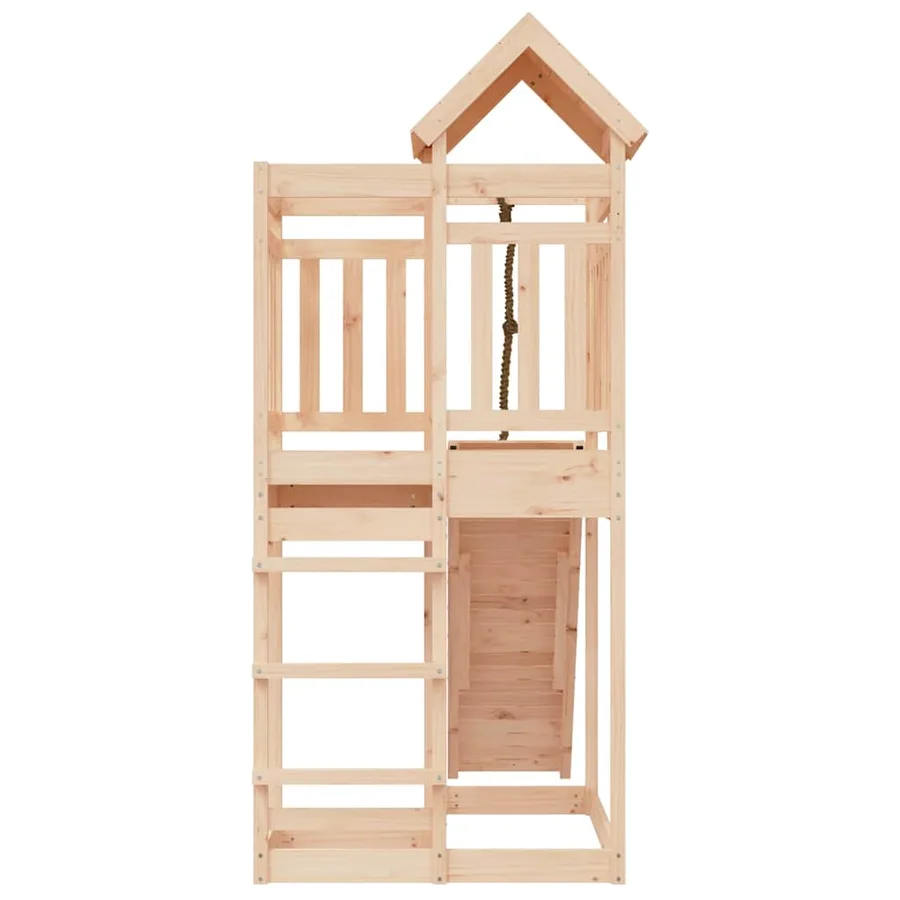 Maisonnette de jeu avec mur d'escalade bois massif de pin - 5