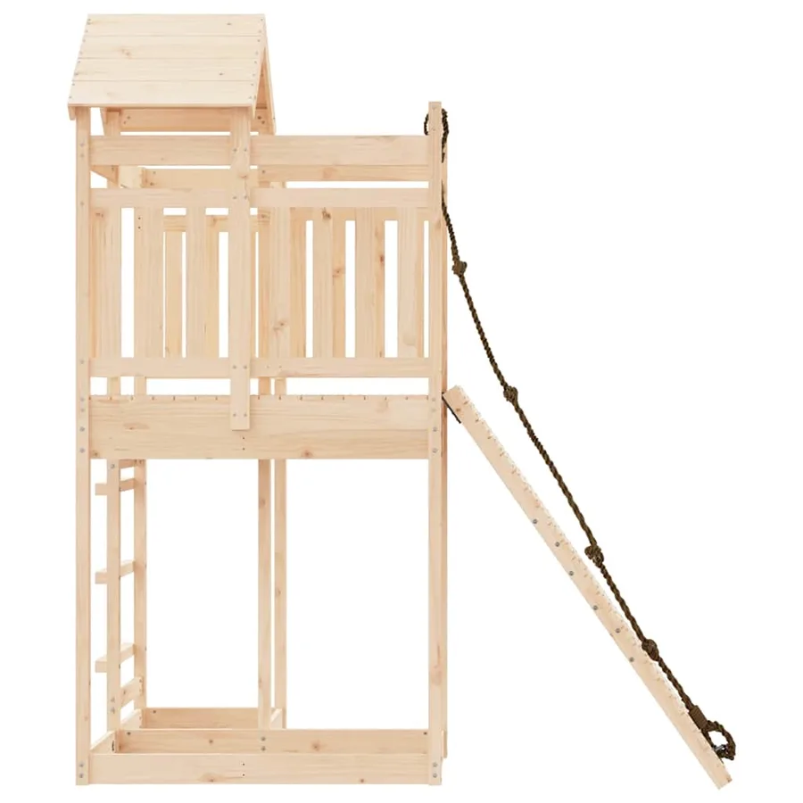 Maisonnette de jeu avec mur d'escalade bois massif de pin - 7