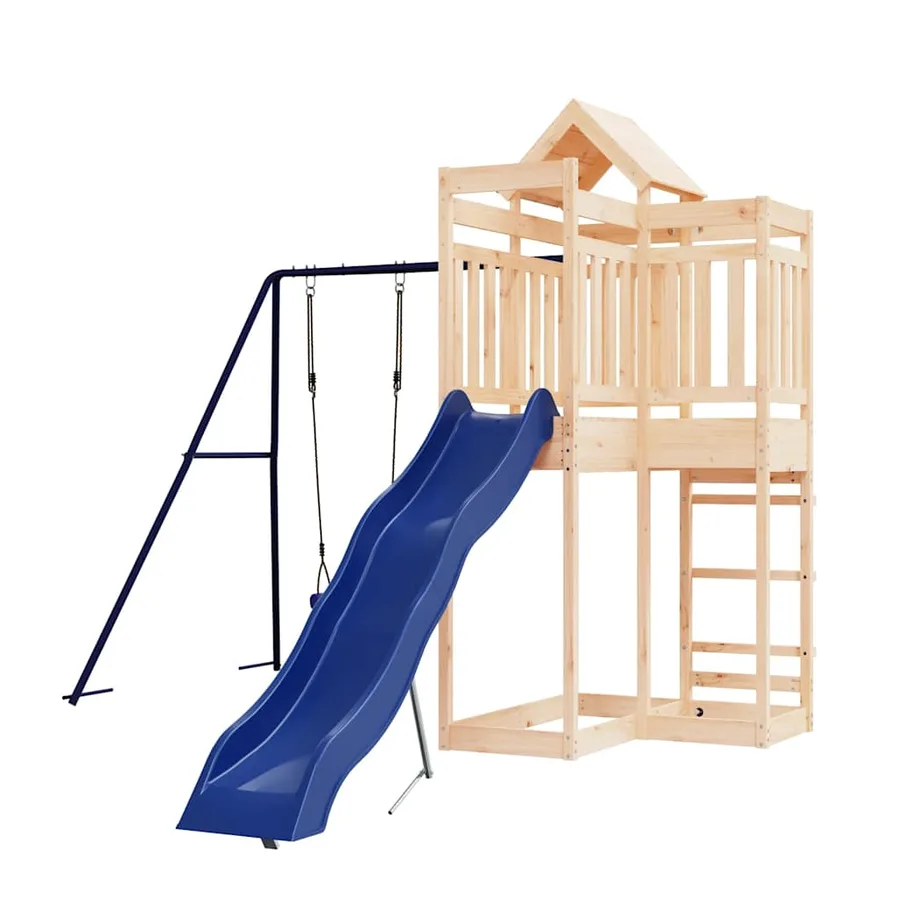 Aire de jeux d'extérieur bois de pin massif - 3