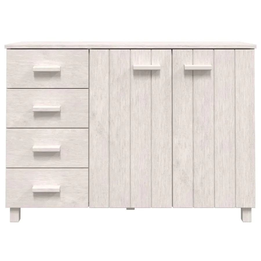 Buffet MOLDE Blanc 113x40x80 cm Bois massif de pin - 4