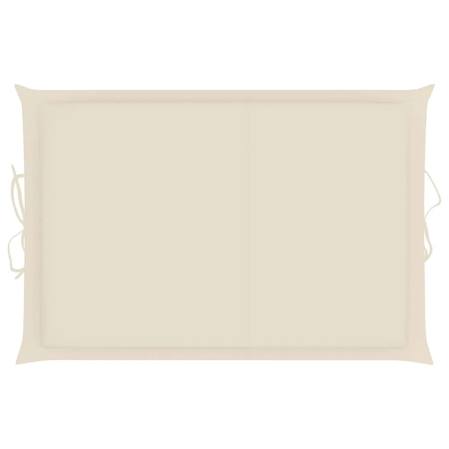 Chaise longue à bascule avec coussin Bois de teck solide - 14