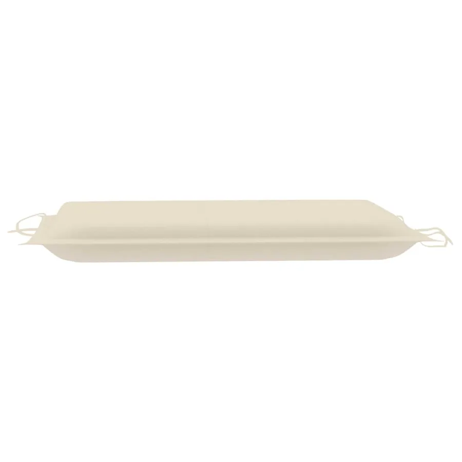 Chaise longue à bascule avec coussin Bois de teck solide - 16
