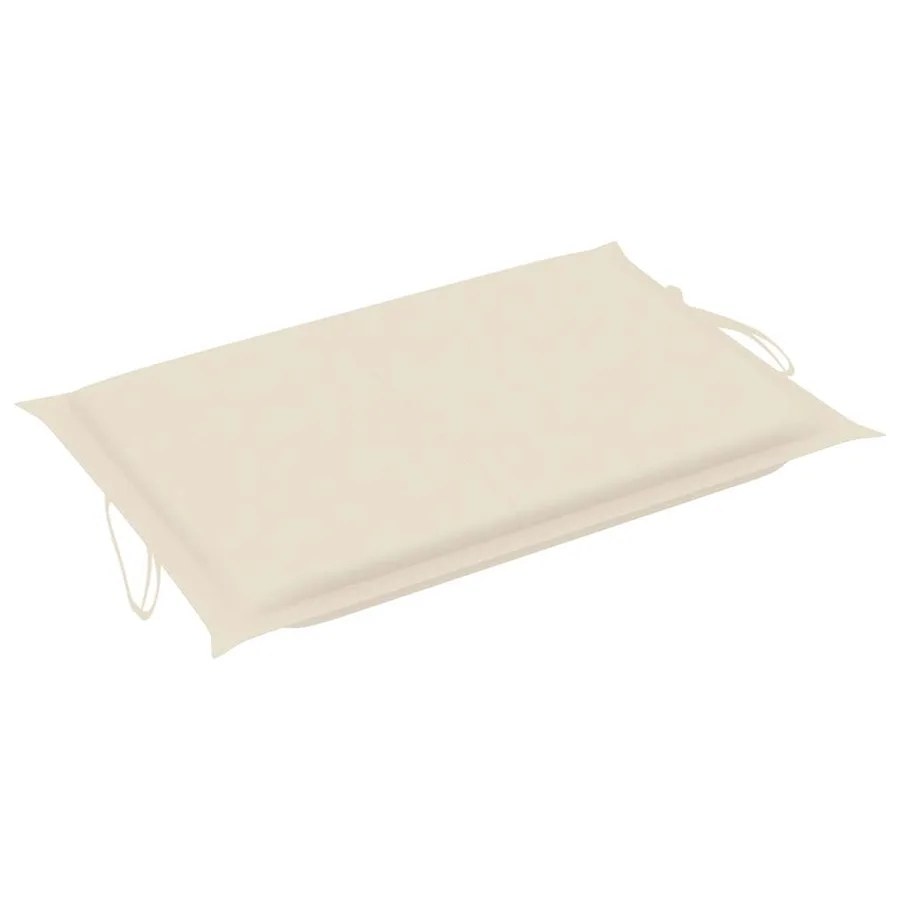 Chaise longue à bascule avec coussin Bois de teck solide - 7