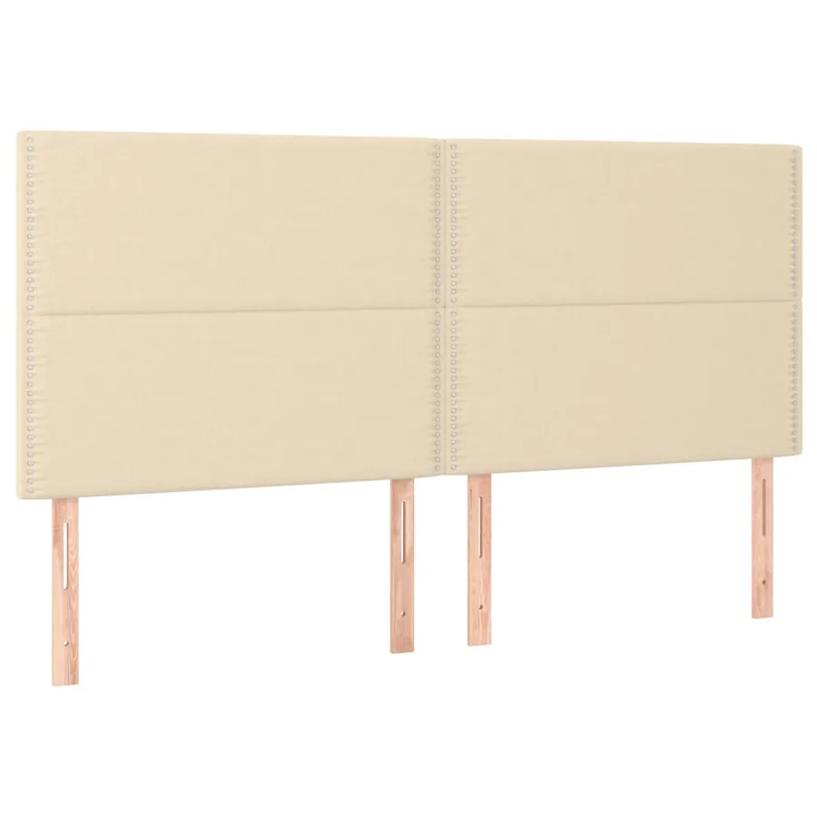 Sommier à lattes de lit avec matelas Crème 180x200 cm Tissu - 5