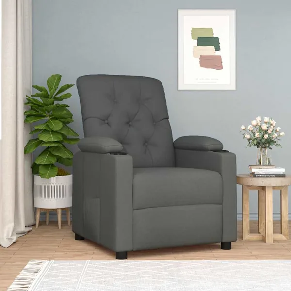 Fauteuil inclinable Gris foncé Tissu
