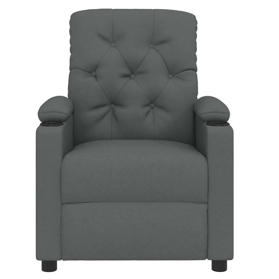 Fauteuil inclinable Gris foncé Tissu - 3