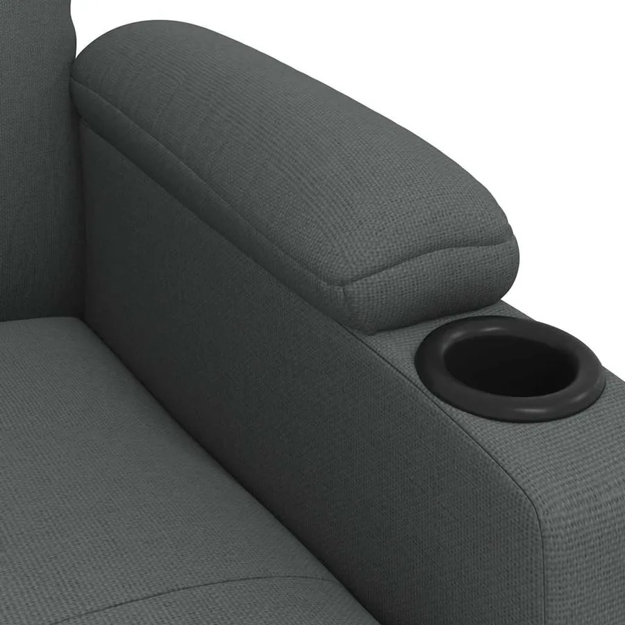 Fauteuil inclinable Gris foncé Tissu - 6