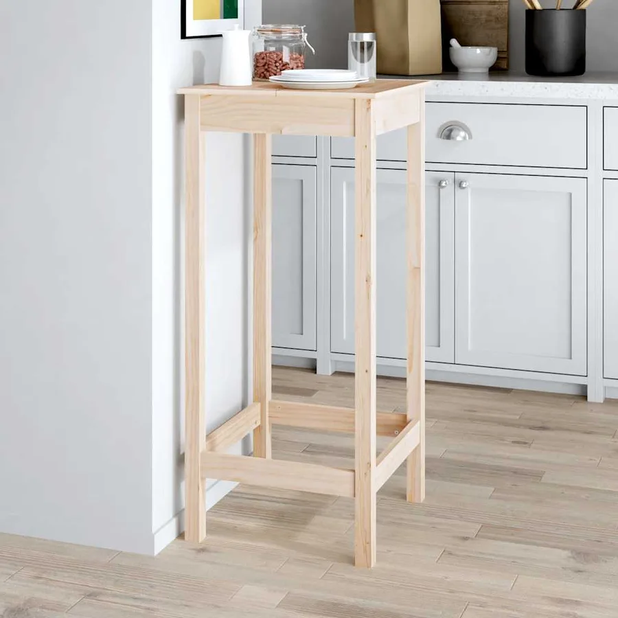 Table de bar 50x50x110 cm bois massif de pin - 3