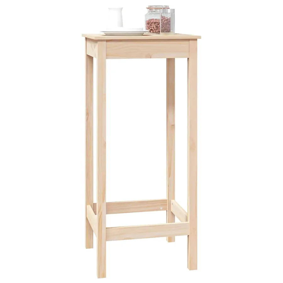 Table de bar 50x50x110 cm bois massif de pin - 4