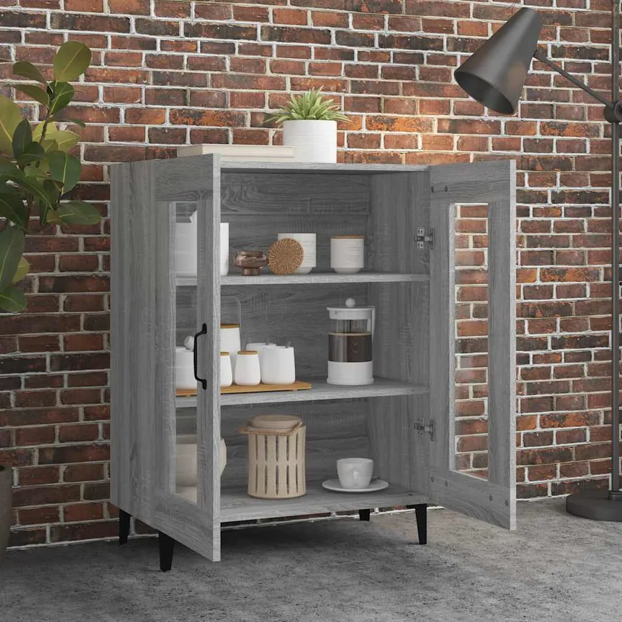 Buffet sonoma gris 69,5x34x90 cm bois d'ingénierie - 3